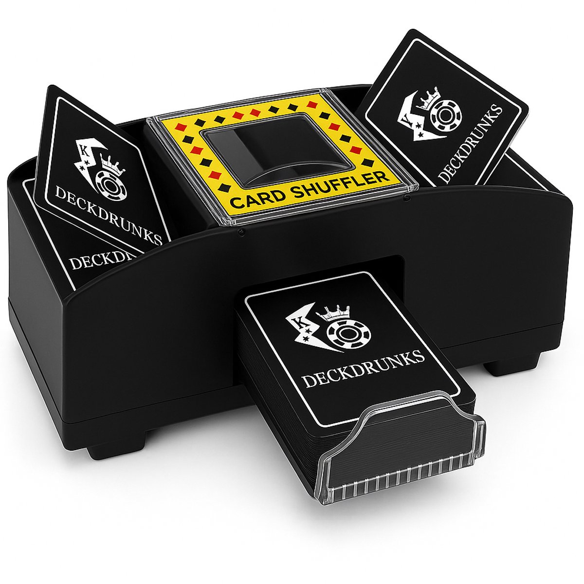   Met speelkaarten - Schudmachine - Kaartschudmachine - Card Shuffler Automatic - Deckdrunks - Automatische Kaartenschudder - Elektrisch - Schutmachine