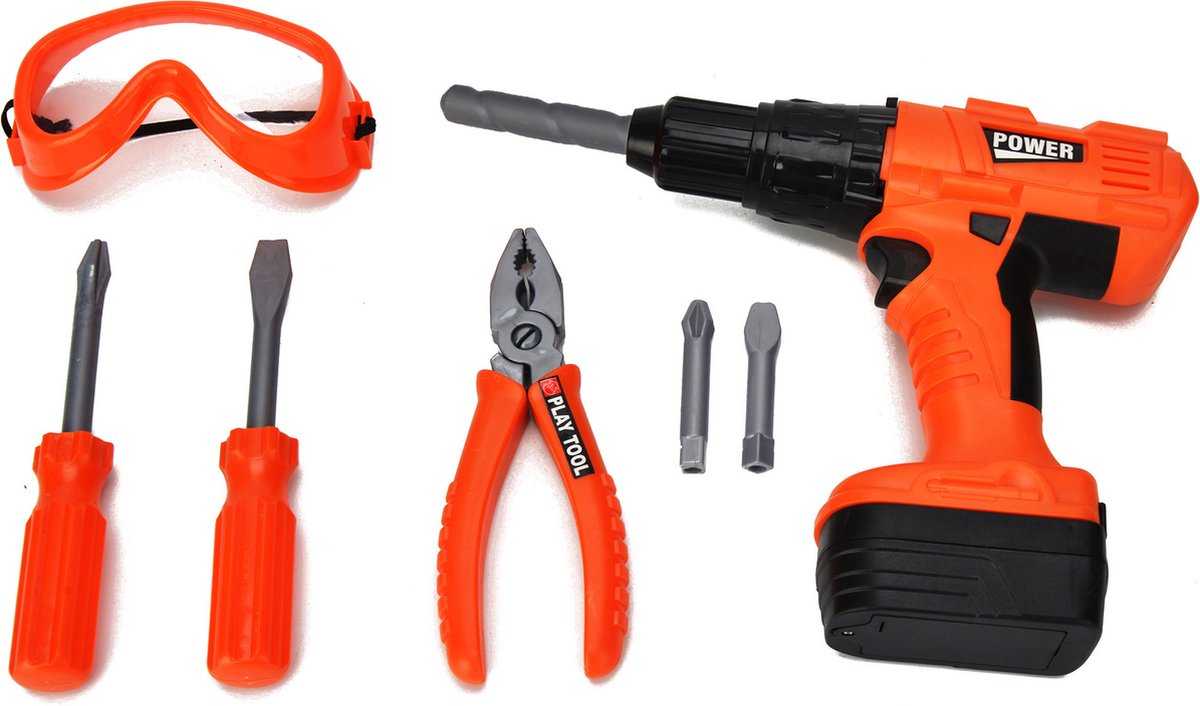 Gereedschapsset met boormachine en accessoires