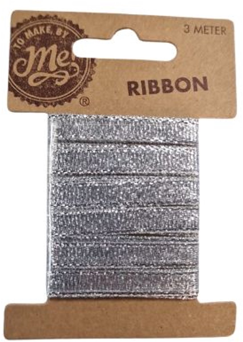 Lint zilver - smal - 3 meter