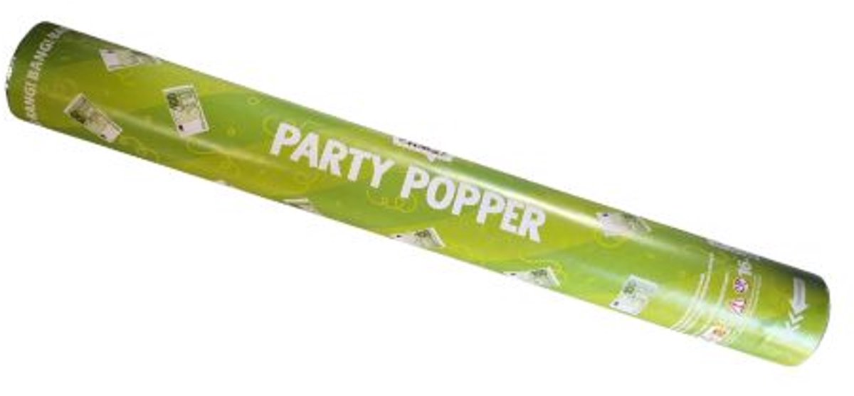 Party popper 100 euro groen