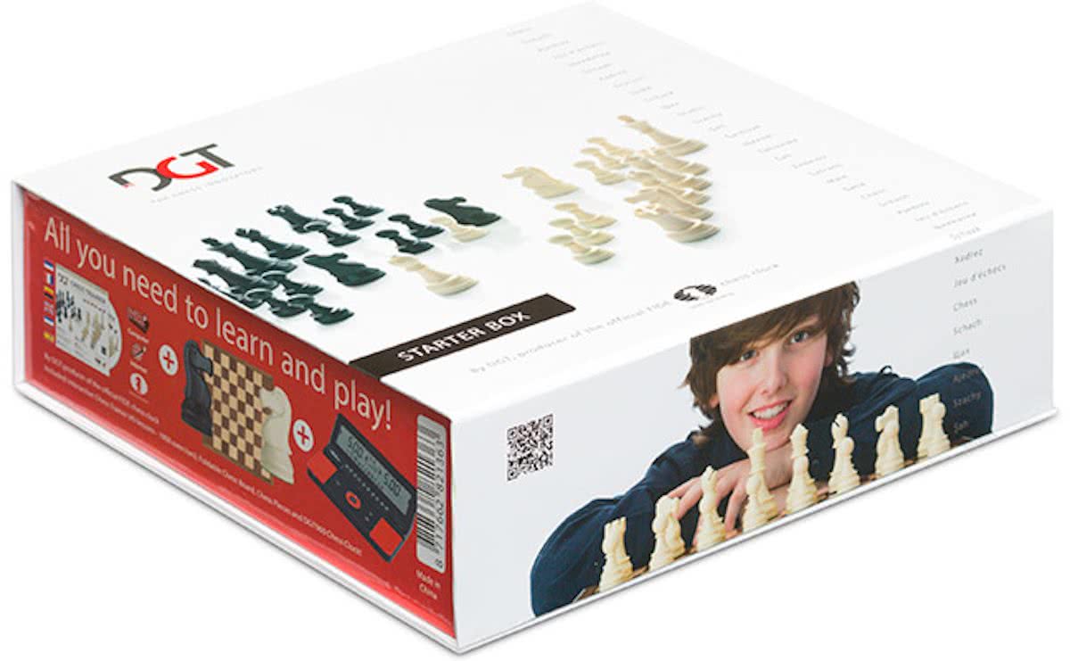 DGT Chess starterbox rood: schaakspel + cd + DGT960 (10876)