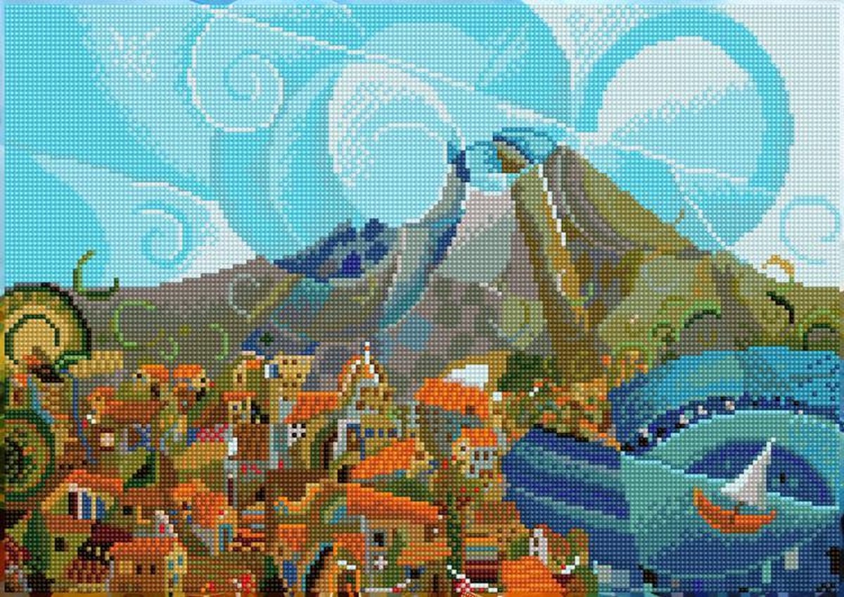 DD10.048 DIAMOND DOTZ® - 37x52cm - Mount Vesuvius