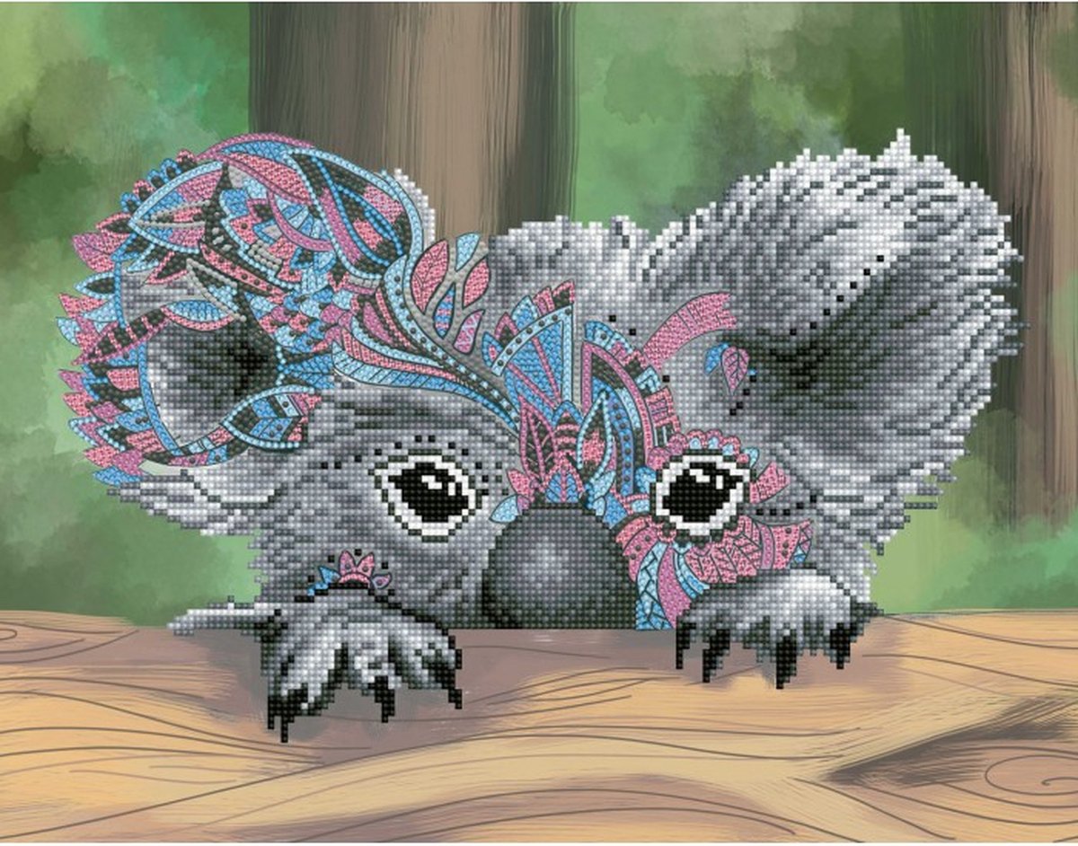 DIAMOND DOTZ Hide n Seek Koala - Diamond painting - 7.937 Dotz - 46x36 cm