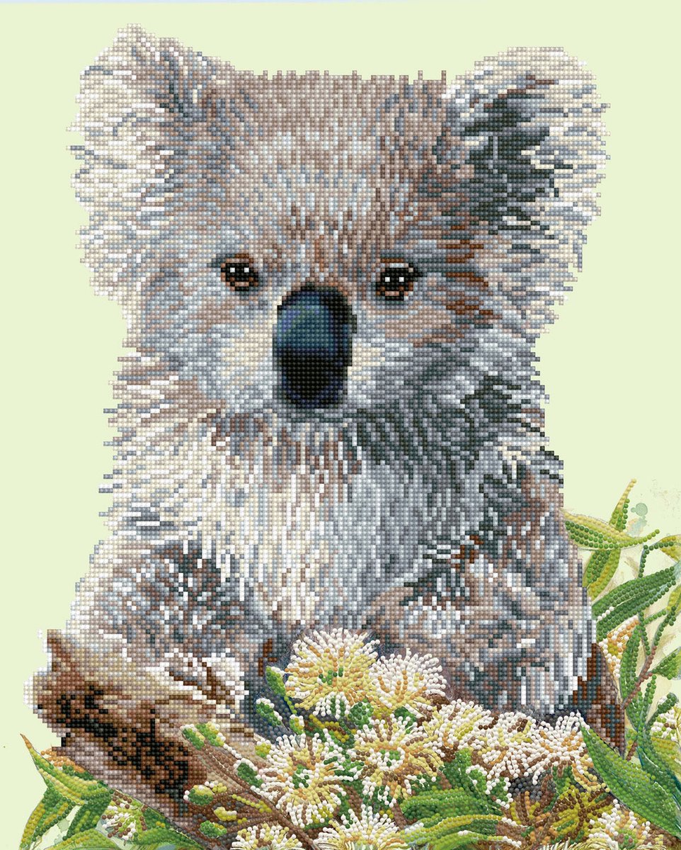 DIAMOND DOTZ Koala & Eucalypus Blossom - Diamond Painting - 17.942 Dotz - 51x41 cm