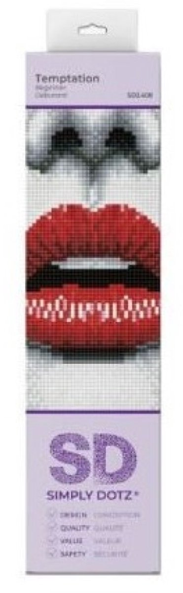 Diamond Dotz Simply Dotz - Temptation - Diamond Art Kit +/- 25x23cm Red Lips Marilyn Style
