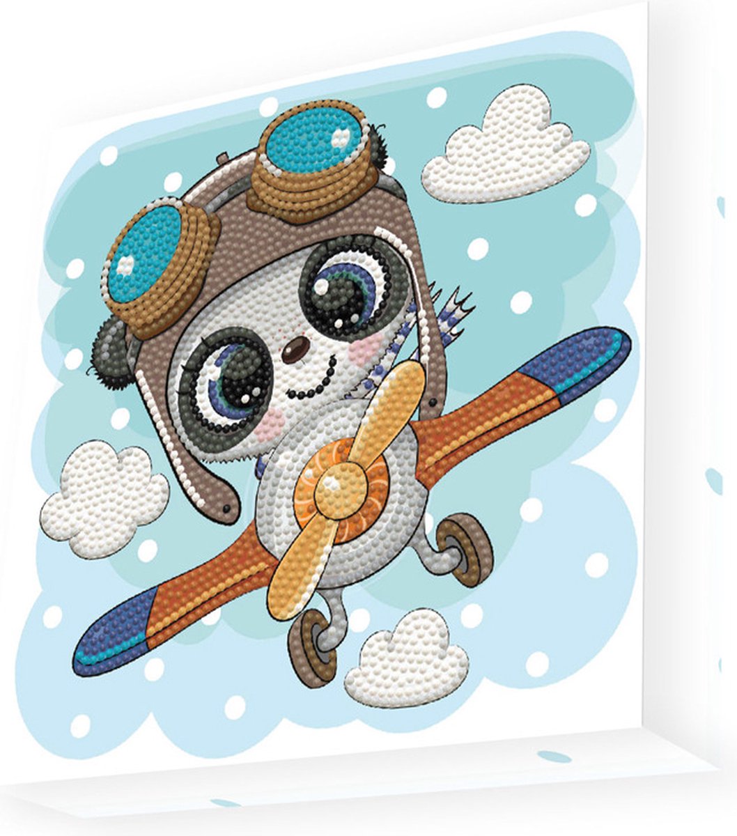 Knutselpakket met Ronde Steentjes, Dotz voor Volwassenen, Hobbypakket voor Kinderen Vanaf 8 Jaar - DBX.037 DOTZ - BOX Diamond Dotting kit - 22x22cm - Top Flight