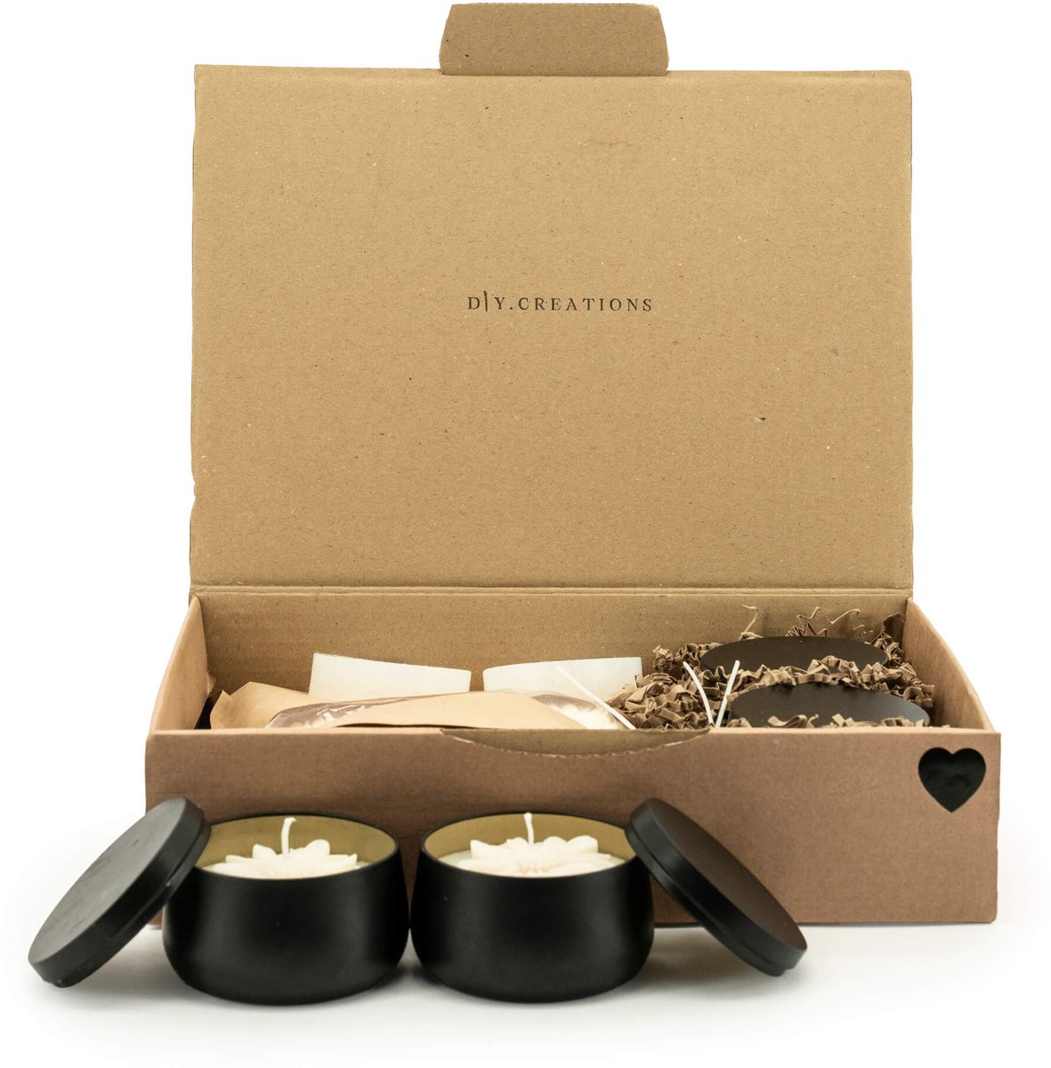DIYcreations- DIY pakket luxe bloemenkaars- knutselpakket- kaarsen maken