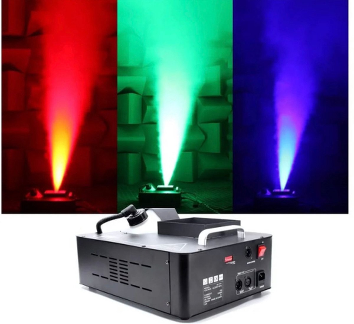   -   - 1500W - Verticale en Horizontale rookmachine met LED