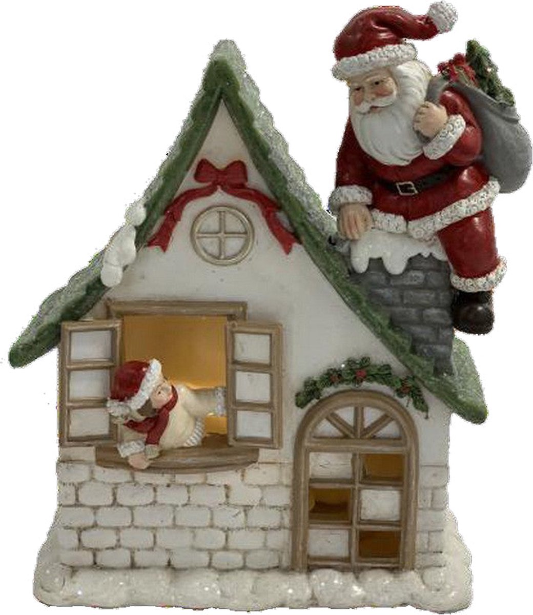 Kerstversiering DKD Home Decor Hars (16 x 8 x 18,5 cm) (2 Stuks)