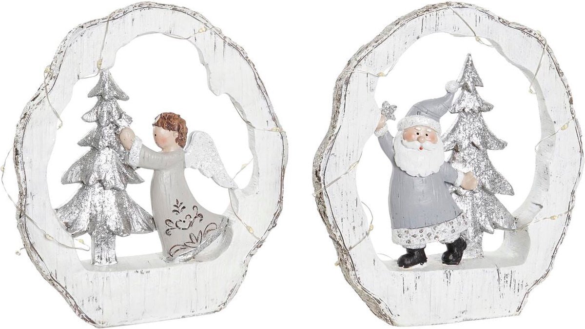 Kerstversiering DKD Home Decor Hars (17 x 4,5 x 19 cm) (2 Stuks)