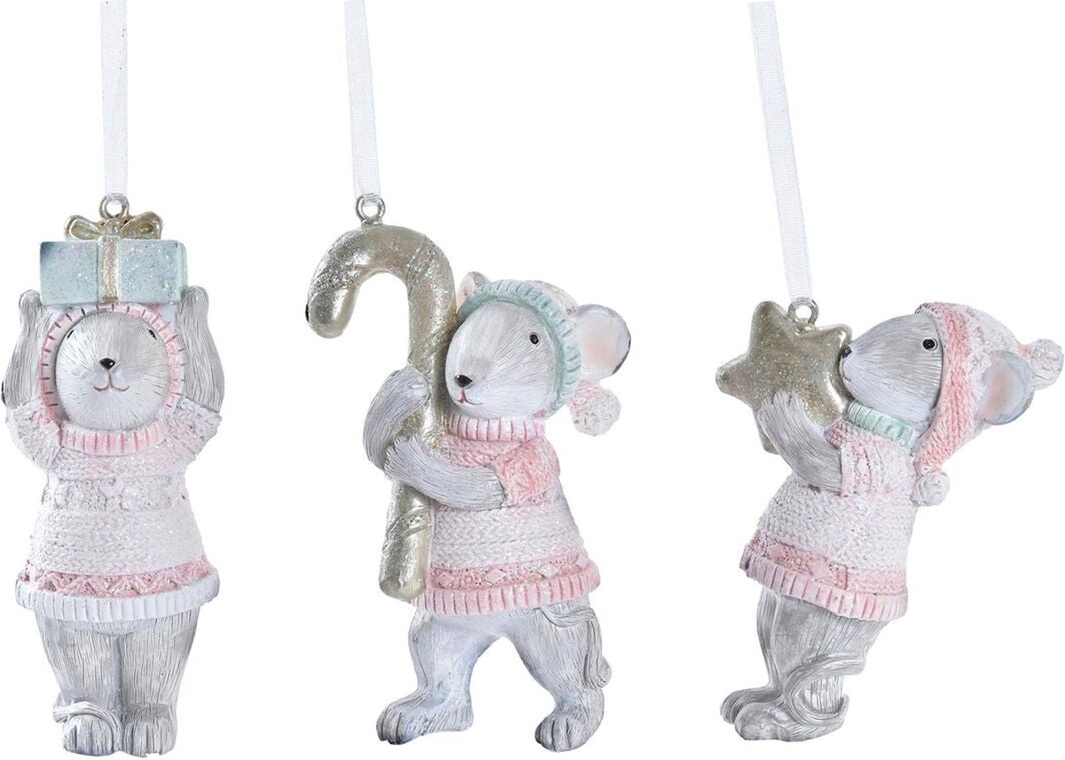 Kerstversiering DKD Home Decor Hars (5 x 3 x 8,5 cm) (3) (3 Stuks)