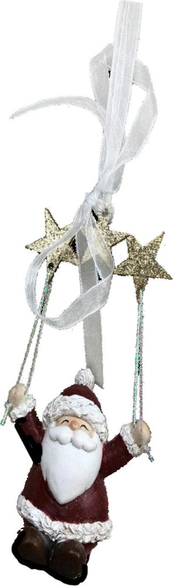 Kerstversiering DKD Home Decor Hars Kerstman (6,5 x 4 x 13,5 cm) (6 Stuks)