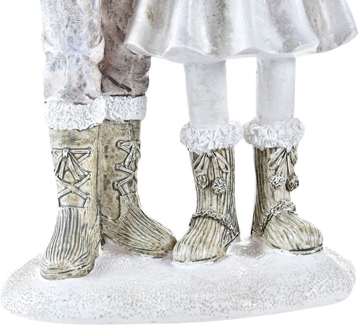 Kerstversiering DKD Home Decor Hars Koppel (10,5 x 7 x 20,5 cm) (2 Stuks)