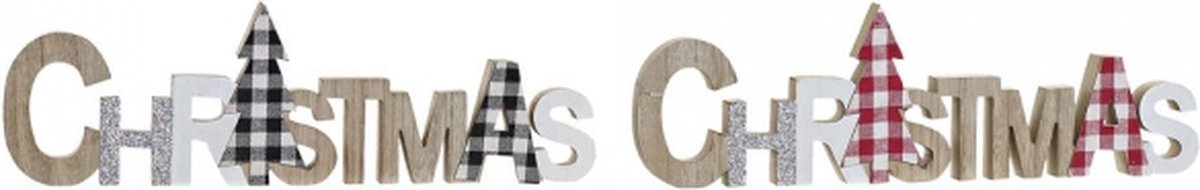 Kerstversiering DKD Home Decor Hout MDF (2 pcs) (40 x 2 x 12.5 cm)