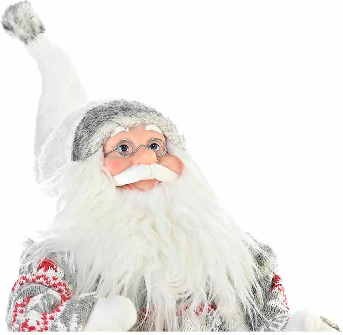 Kerstversiering DKD Home Decor Kerstman Grijs Hout Polyester (42 x 22 x 48 cm)