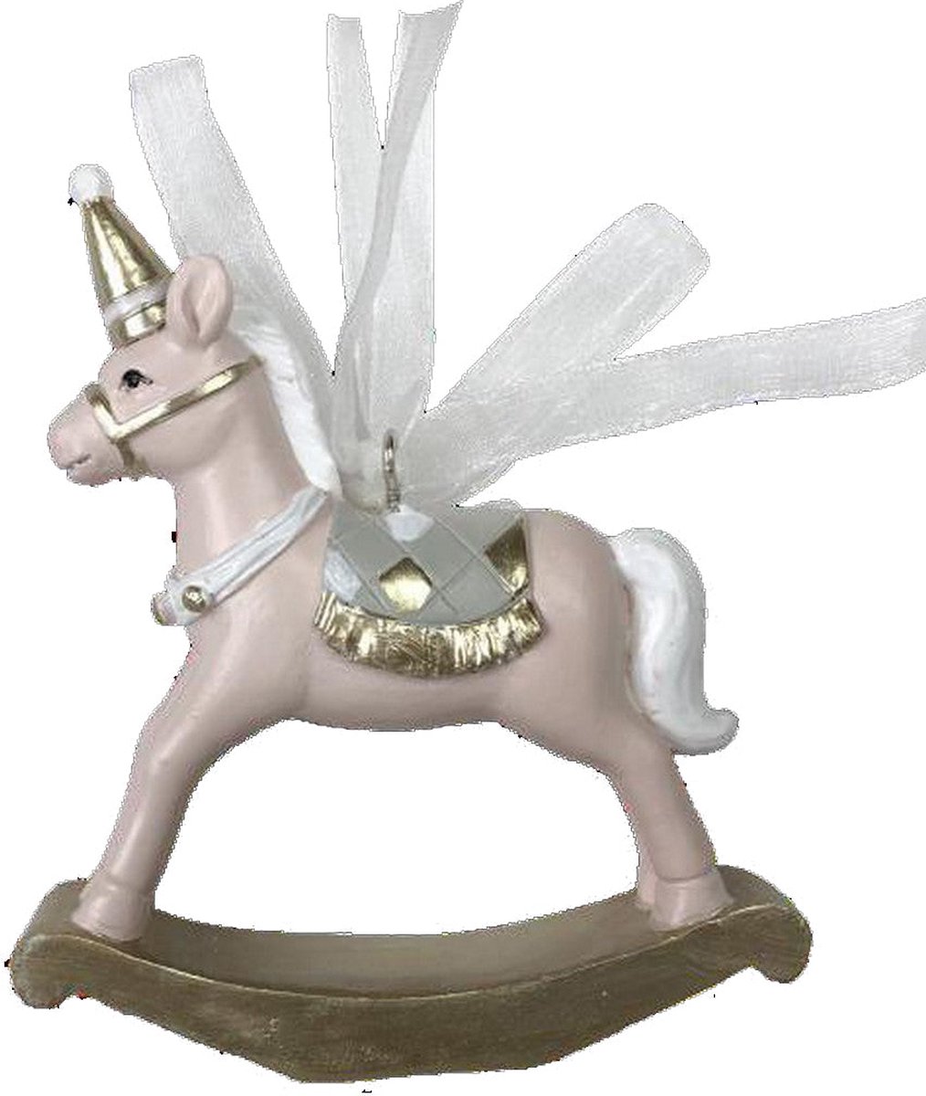 Kerstversiering DKD Home Decor Paard Hars (6,5 x 3 x 9 cm) (2 Stuks)