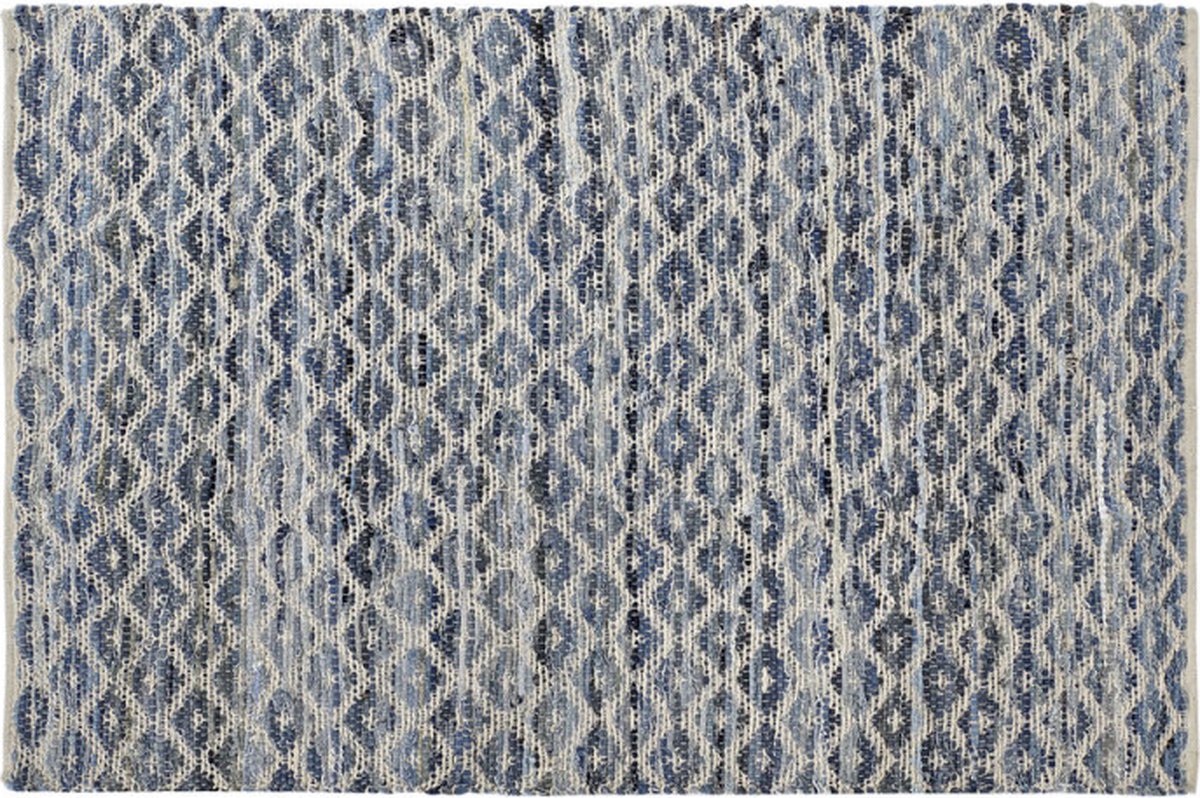 Tapijt DKD Home Decor Blauw Wit (120 x 180 x 1 cm)