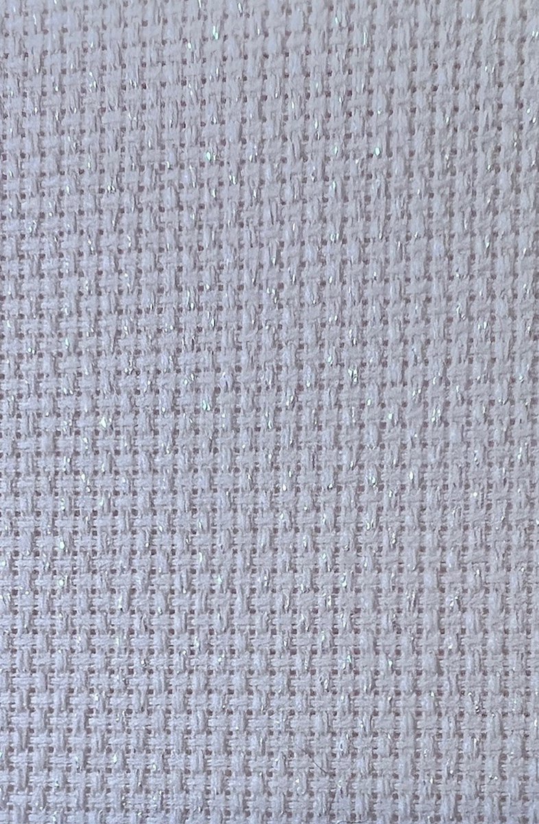 Aida - DMC - 5,5 kr/cm - 110 cm breed - met glitter - lichtroze - 5 meter lang