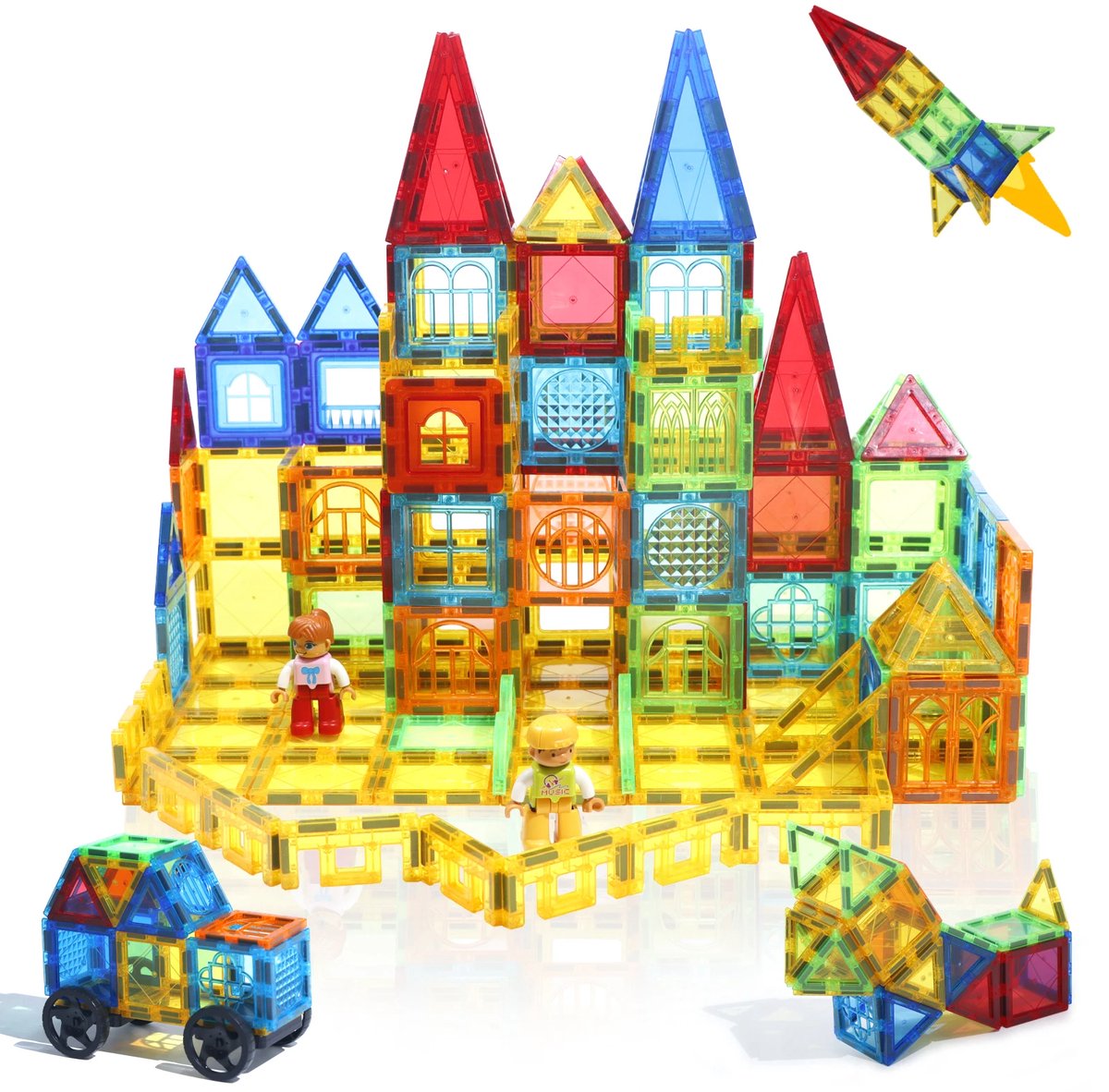 Educatief speelgoed - Magnetisch speelgoed - Speelgoed - STEM speelgoed - Constructiespeelgoed - 103 delige set- Bouwen & Constructie - Magnetische bouwstenen - Constructie speelgoed - Kinder speelgoed