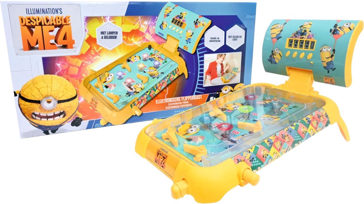 DnA® Flipperkast - Pinball - Arcade - Geel - 52cm x 26cm x 5cm