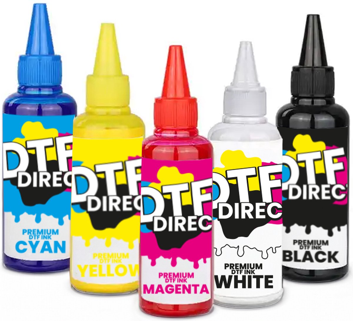 DTFDirect 100ml inkt-set - CYMKW