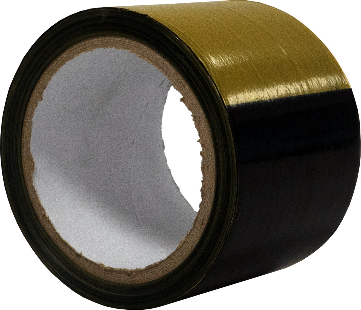   Afzetlint 75 mm x 100 m - Zwart-Geel geblokt -   - Polypropyleen