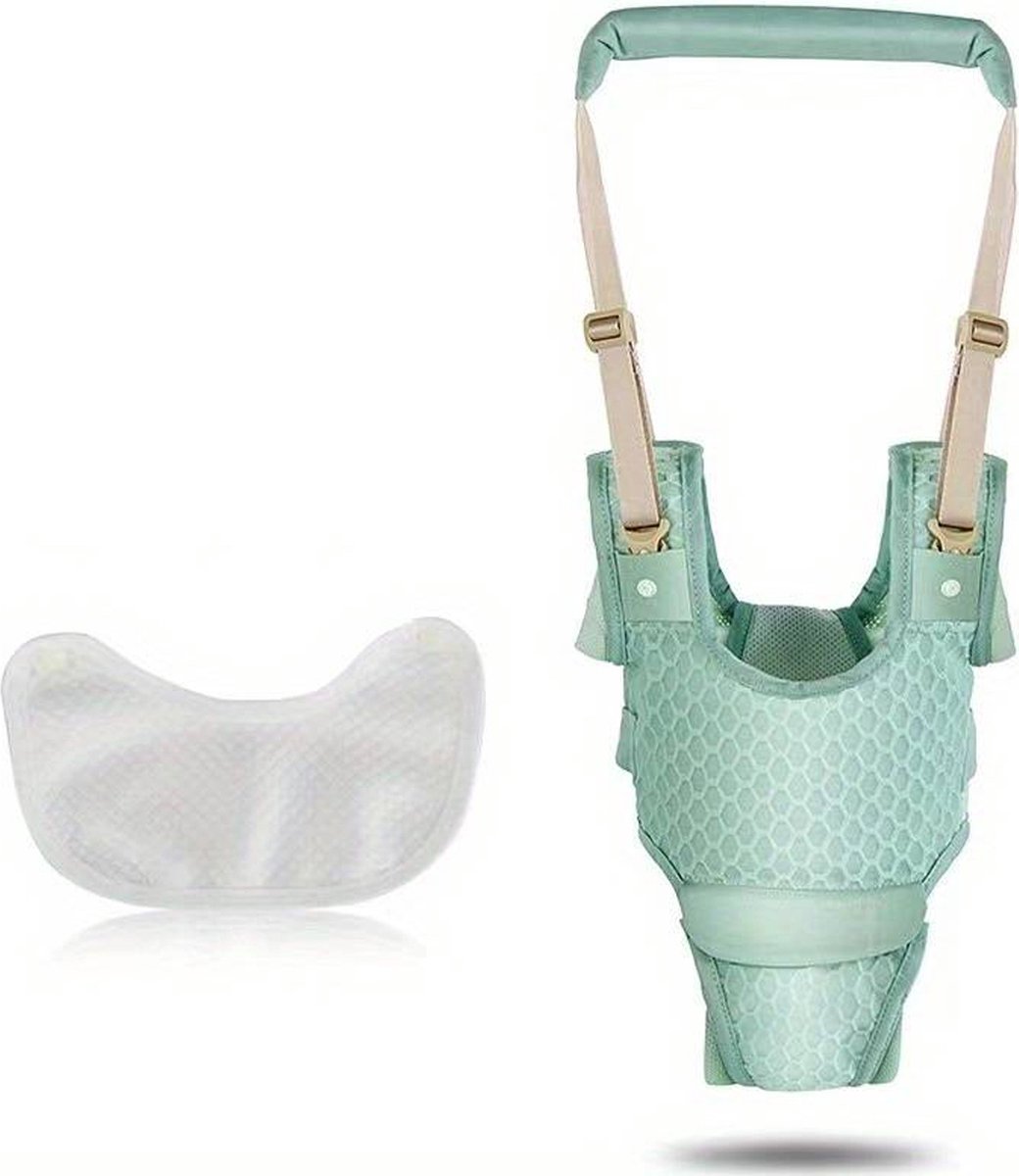   Verstelbaar Baby Leren Lopen Harnas met Handvat Groen - Kind Veiligheidsharnas - Jumper Geschikt Vanaf 7-24 Maanden