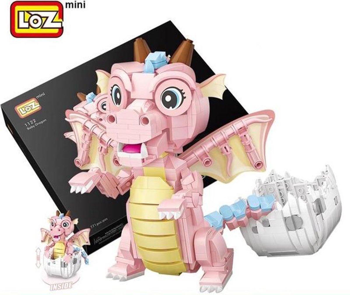 DW4Trading® Baby dragons roze 771 stuks Lego miniblocks compatibel