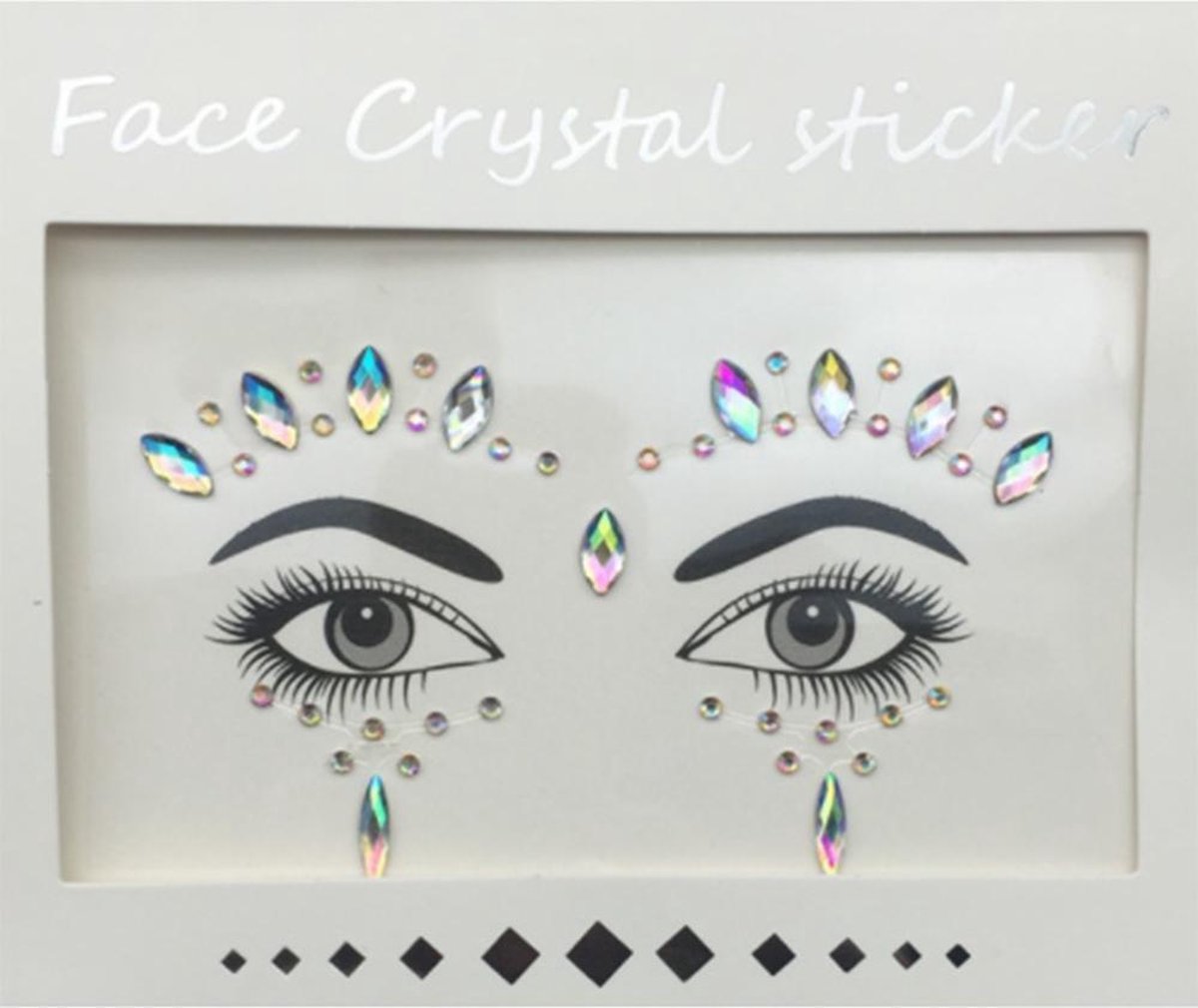 DW4Trading® Gezichtsversiering decoratie crystal 17