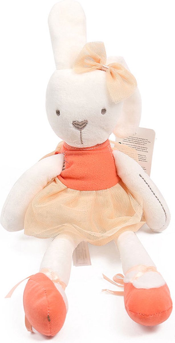  ® Knuffel konijn oranje 30 cm