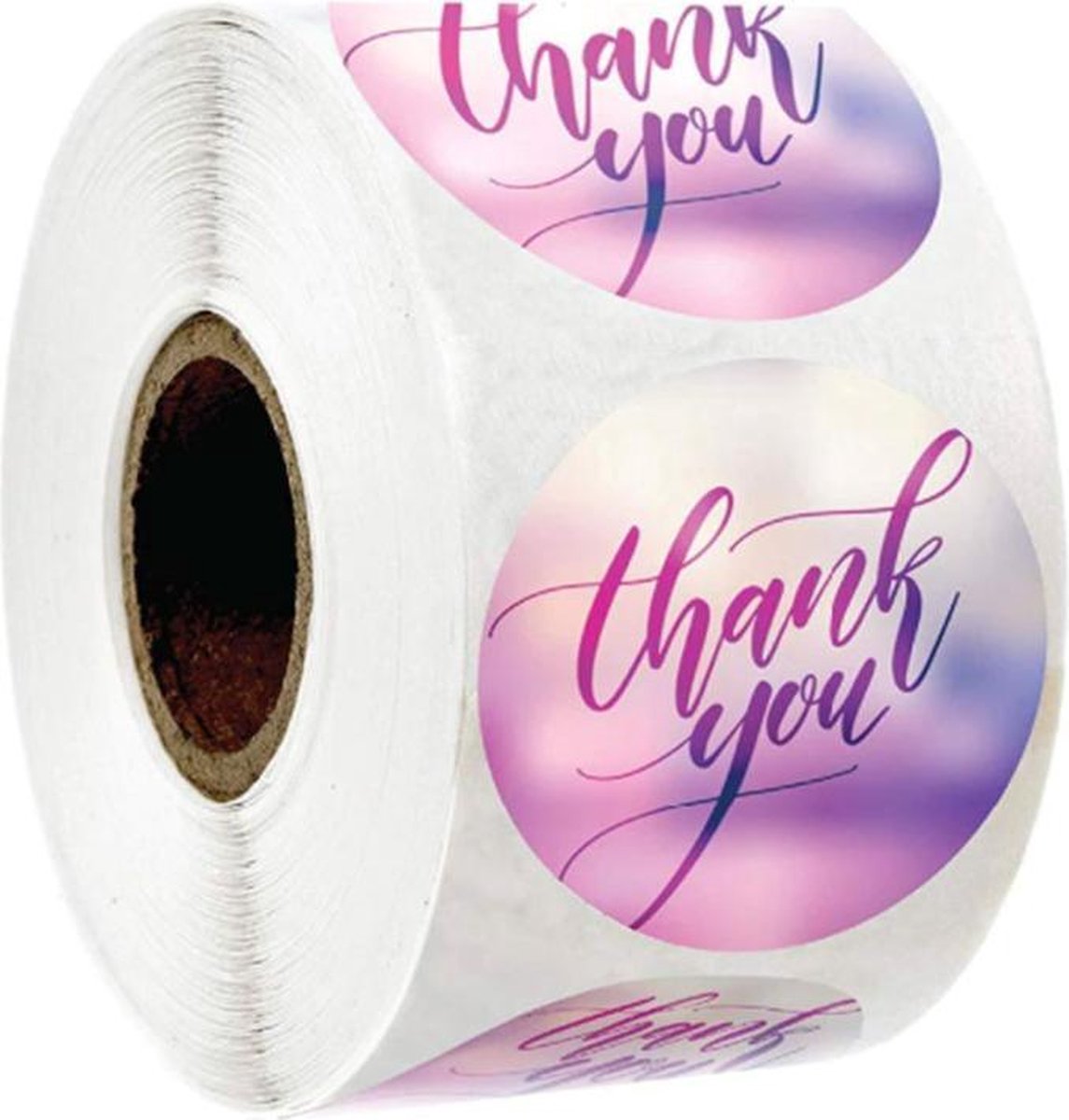 DW4Trading® Stickerrol thank you paars 2,5 cm 500 stuks