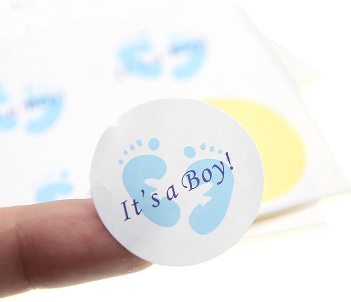 DW4Trading® Stickervel Its a boy 3 cm 100 stuks blauw