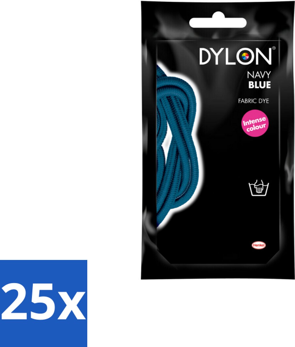 DYLON – Textielverf Handwas – Navy Blue – 50 g - Bulkverpakking - 25 stuks