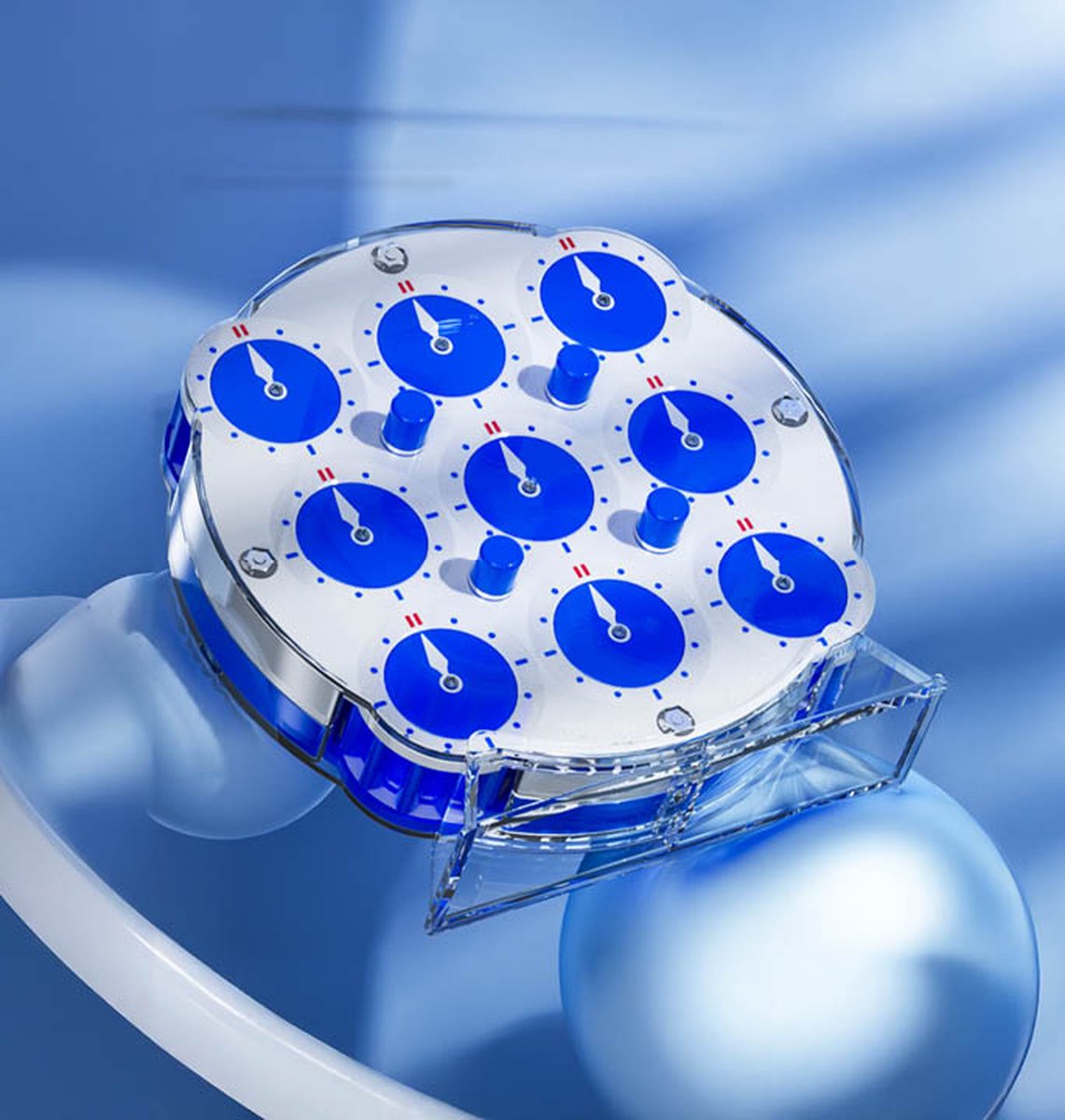 QiYi Magnetic Clock - Gletsjerblauwe editie 2024 met nieuw magneetschema