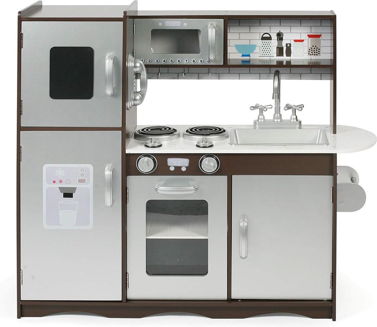 DailySupplies® Buitenkeuken Speelgoed - Modderkeuken - Mud Kitchen - Kinderspeelgoed 2 Jaar voor Jongens en Meisjes - Speelkeuken Hout - Grijs