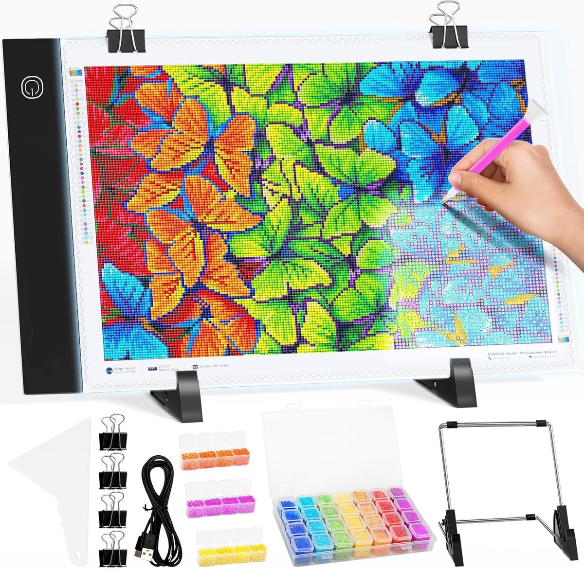   Diamond Painting Accessoires - Opbergdoos - Sorteerdoos voor Volwassenen en Kinderen - Bloemen Koffer