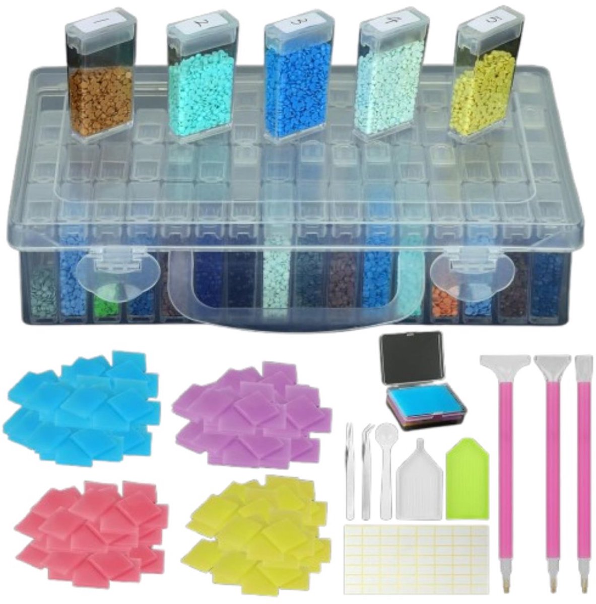 DailySupplies® Diamond Painting Volwassenen - Pakket Volledig - Opbergdoos - Veelkleurig
