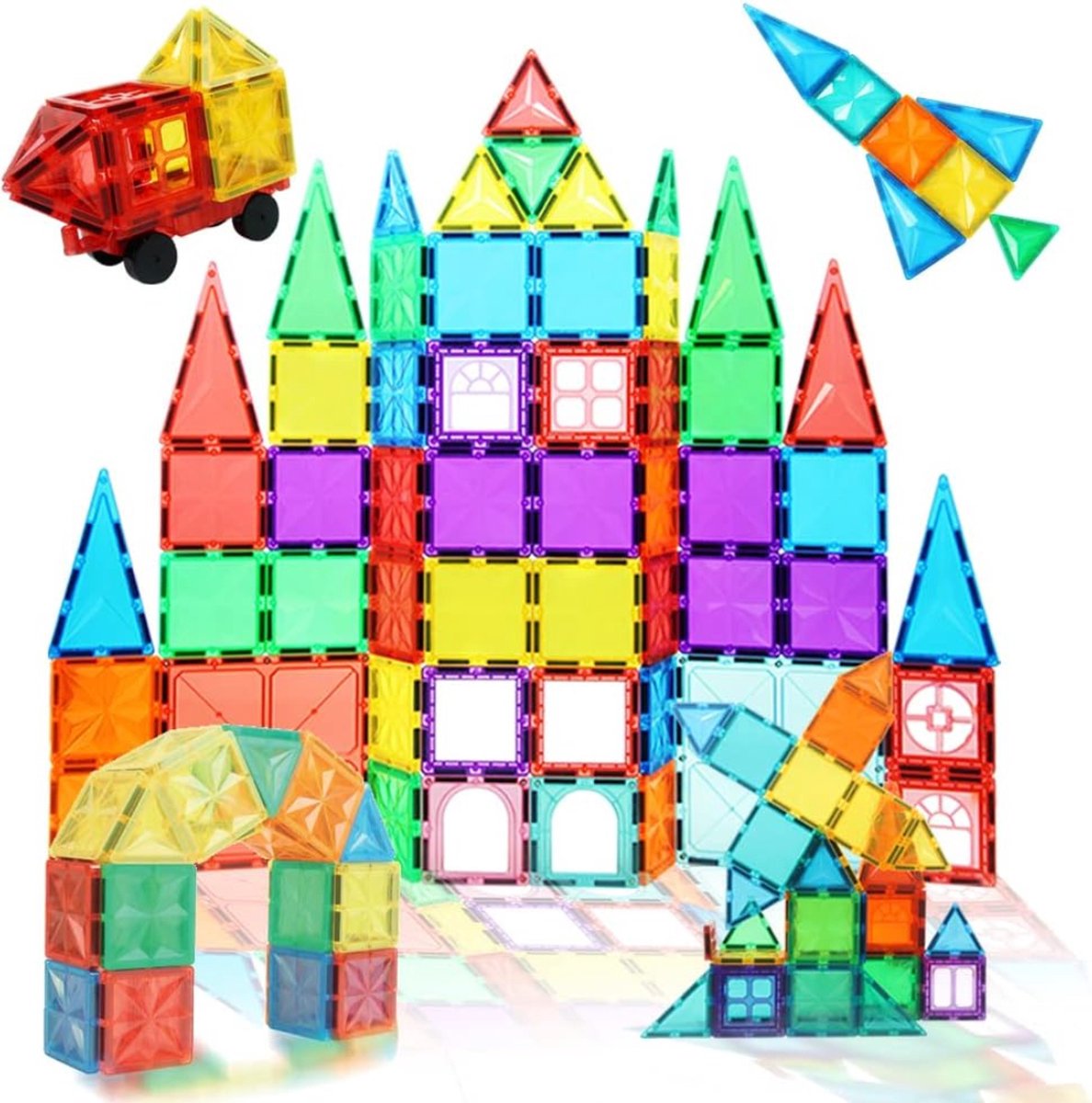   Magnetische   - Kinderspeelgoed 1 Laar - Magnetic Tiles - Bouwspeelgoed