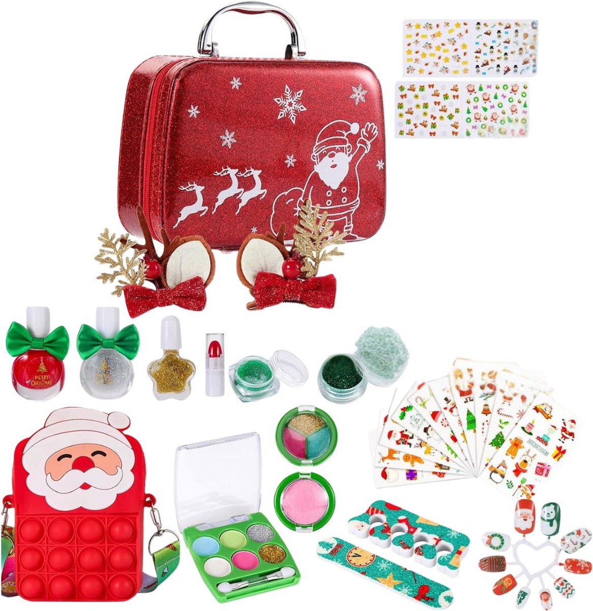 Dailysuppliess Make up Koffer Meisjes - Kinder Speelkoffer met Inhoud - Make upset voor Kinderen - Rood
