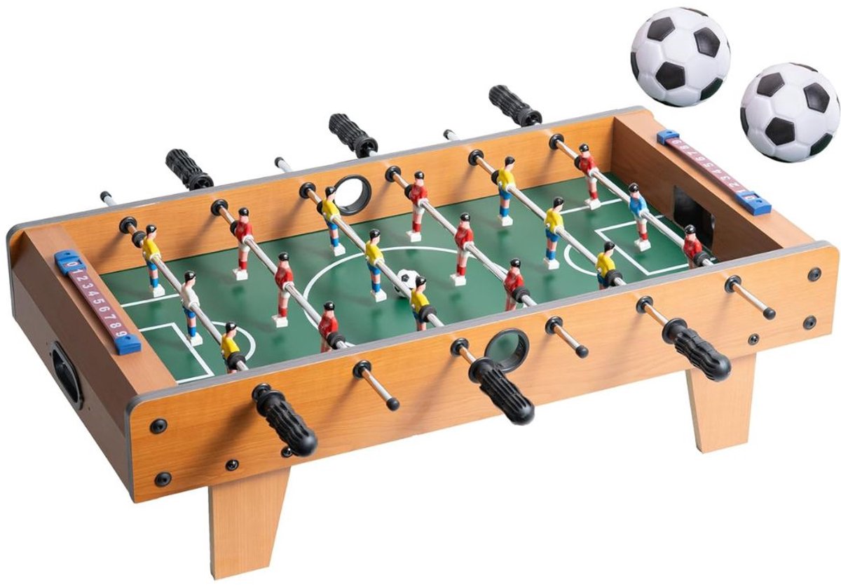 Voetbaltafel voor Thuis - Mini Voetbaltafel Inklapbaar - Hout