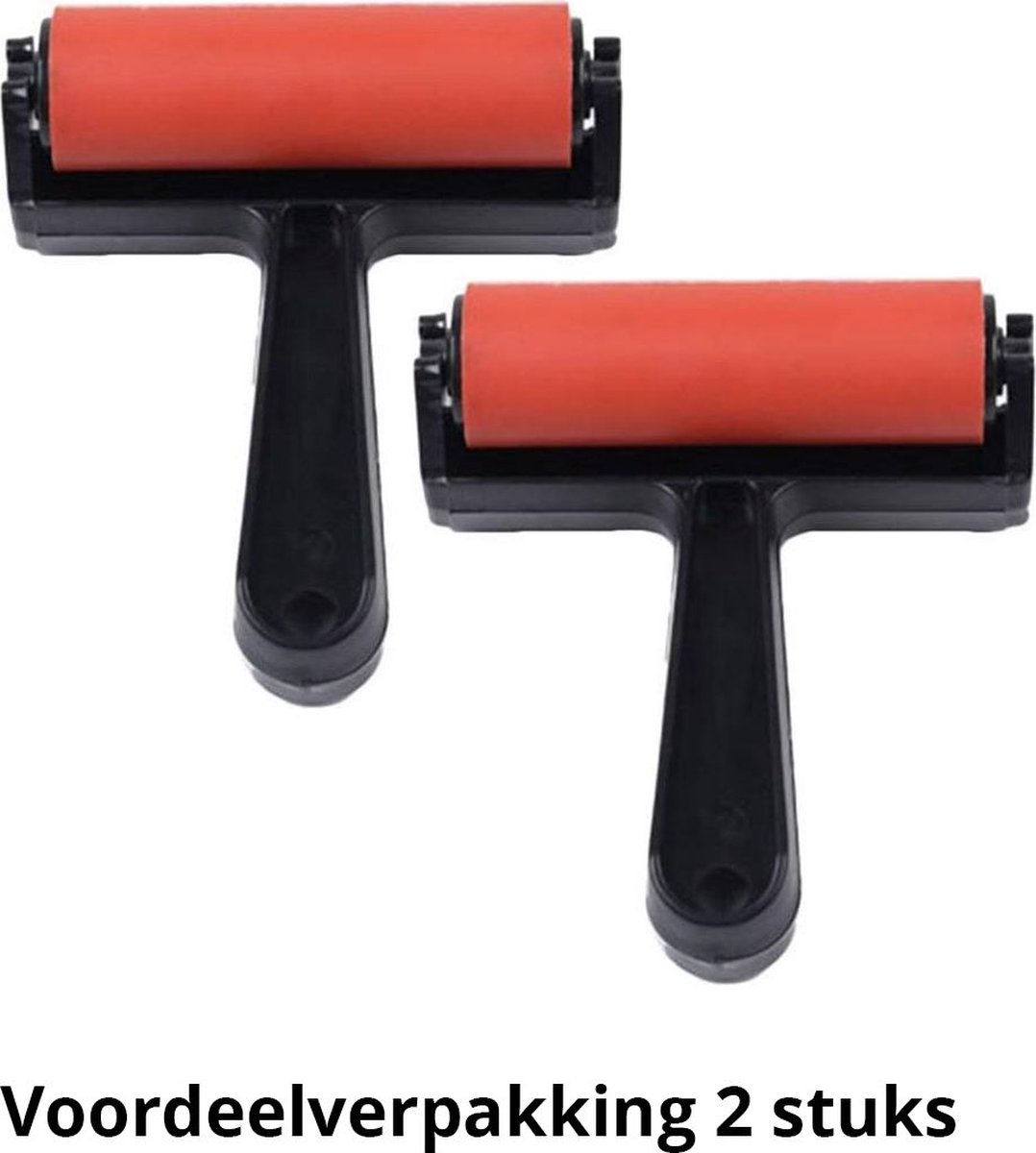 Diamond Painting Roller 10 cm - Rood/Oranje - Verpakking van 2 stuks