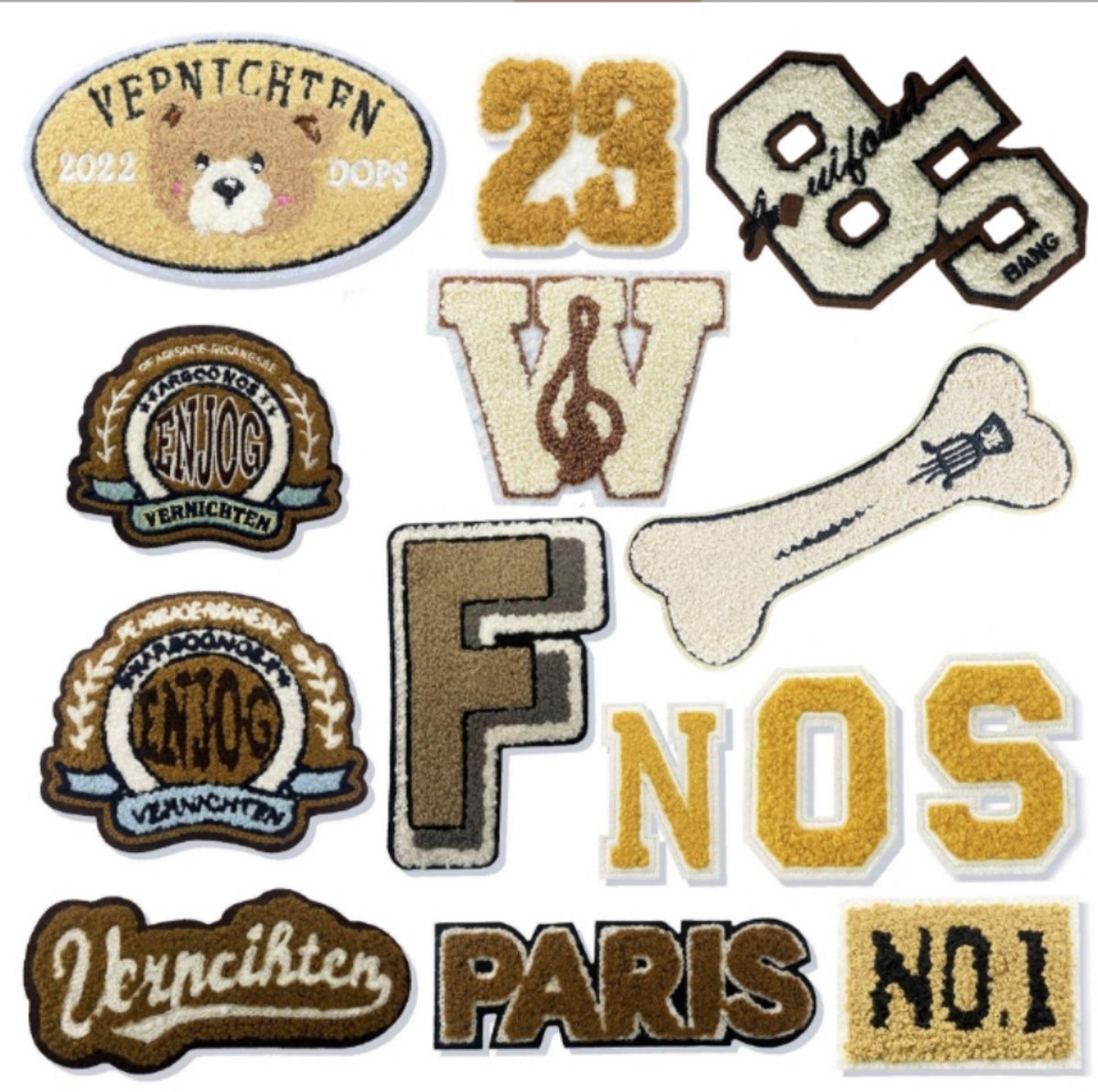 Daity 14-pack - Patches voor kleding - DIY kledingdecoratie patches, strijk embleem，grappige borduurapplicatie patches voor kleding, jeans, broeken, jassen, schoenen, rugzakken