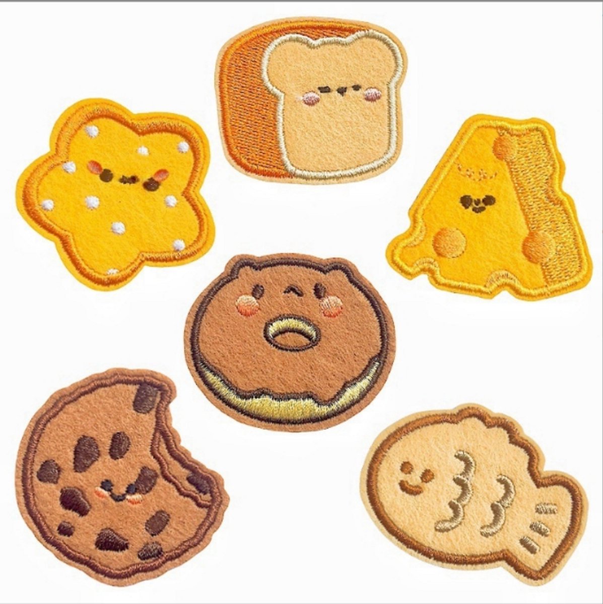 Daity 6-pack - Patches voor kleding - DIY kledingdecoratie patches, strijk embleem, grappige borduurapplicatie patches voor kleding, jeans, broeken, jassen, schoenen, rugzakken