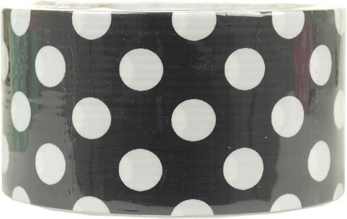 Decoratieve tape van 4,8 cm breed, STIP ZWART geschikt voor 101 doeleinden ! Lengte 5 m1