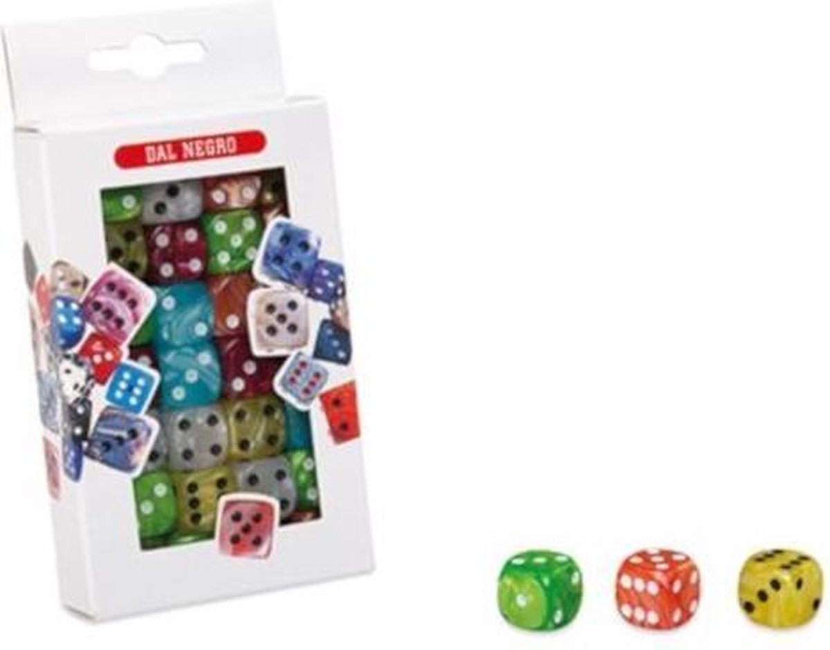 Dal Negro Dobbelsteenset 1,6 Cm Wit 28 Stuks