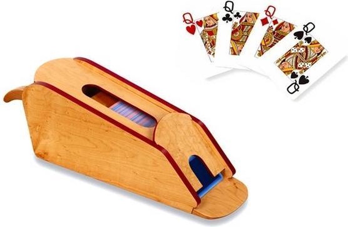 Dal Negro Kaartenhouder Sabot Met Spelkaarten Hout 43 Cm Rood