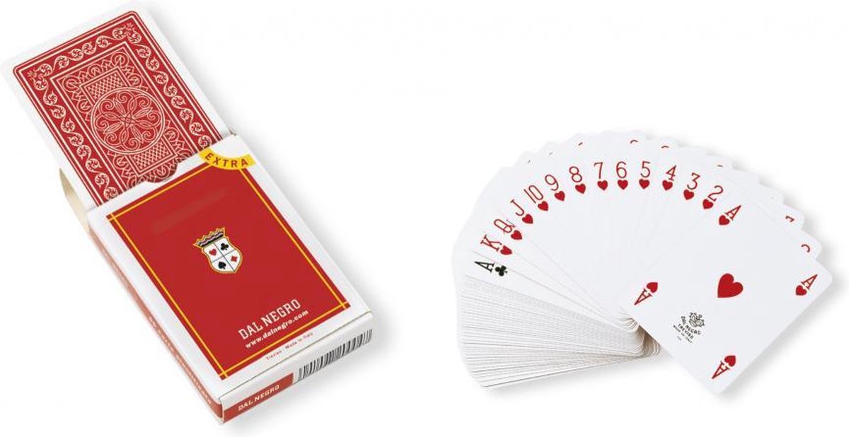 speelkaarten st. Moritz Extra 88 mm karton rood 55-delig