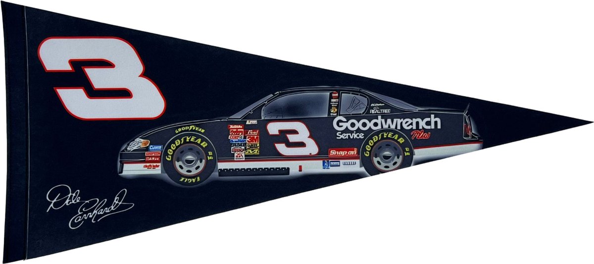 Dale Earnhardt sr - earnhardt sr - NASCAR - F1 - Dale 3 - nascar flag - auto - racen - Vaantje - nascar motors - nascar motoren - Sportvaantje - Wimpel - Vlag - Pennant - 31*72 cm - Dale Earnhardt black - dale sr flag - nascar flag - redneck flag