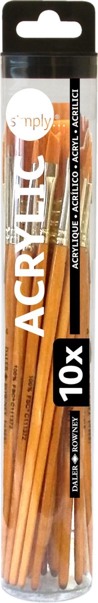   Set acrylic penselen 10 delig