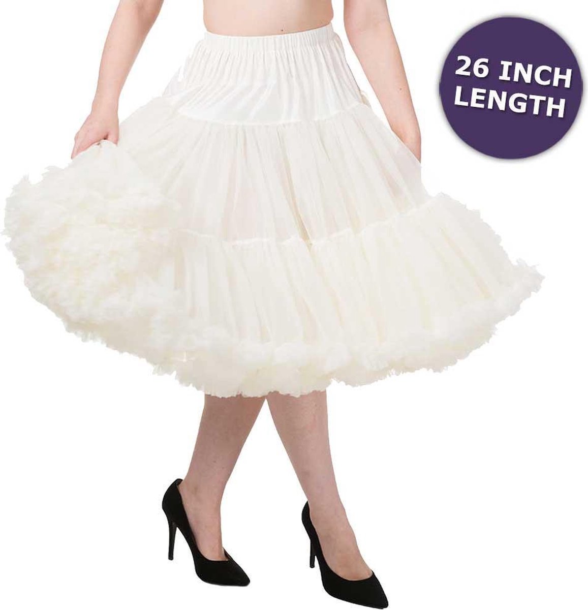 Dancing Days Petticoat -M/L- Lifeforms 26 inch Creme